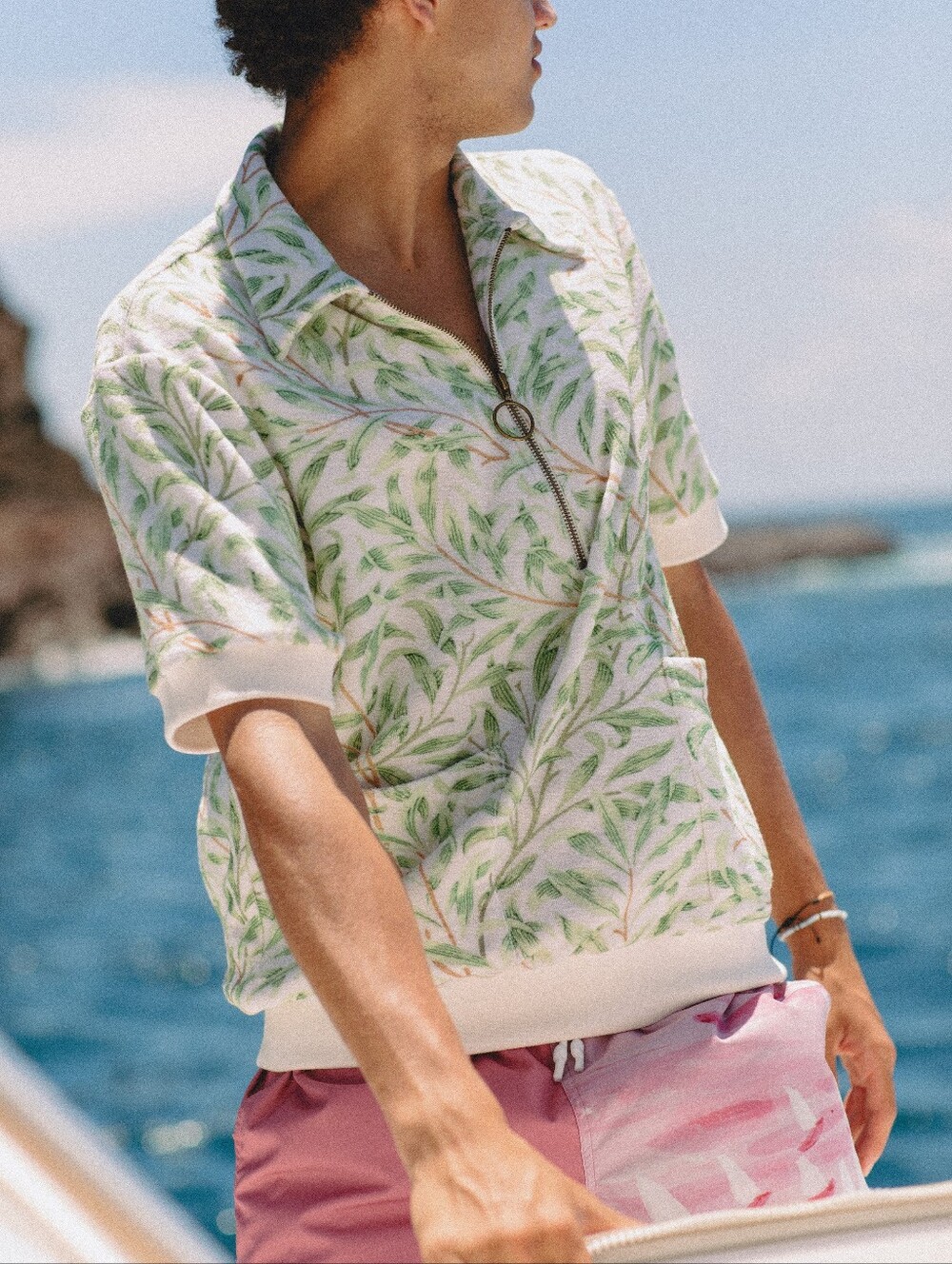 Tombolo Earth Cabana Quarter Zip Shirt Sz S